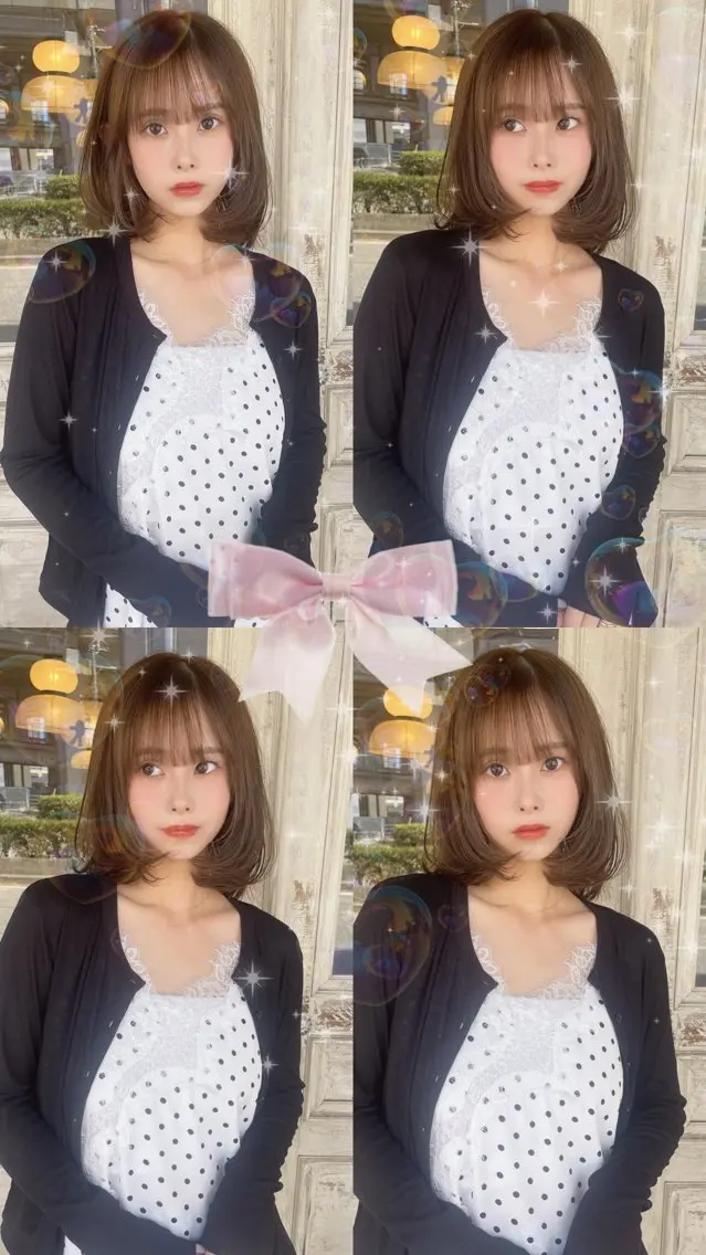 ミディアム カラー カット ヘアカラー トリートメント Re;tique🎀 ／ricoのヘアスタイル