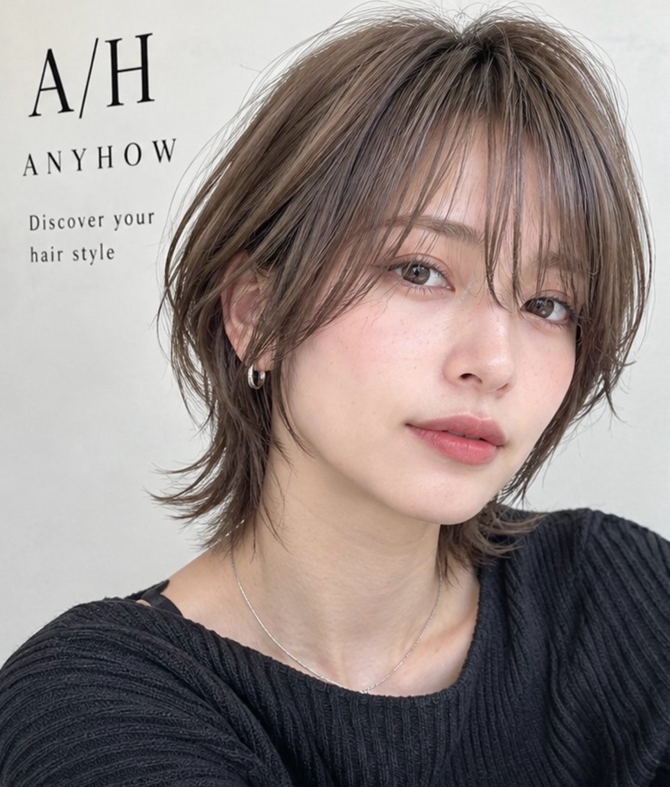 ショート カラー ヘアアレンジ くびれヘア レイヤーカット ショートヘア 小顔カット ウルフカット 池田達也anyhow /店長のヘアスタイル