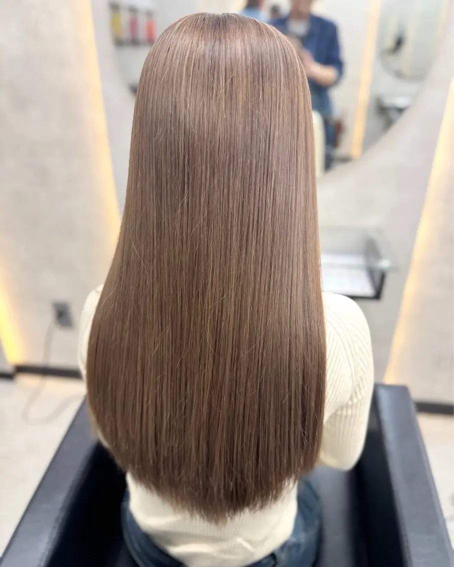ロング カット ヘアカラー ケアブリーチ🌺 透明感🪽とわのヘアスタイル