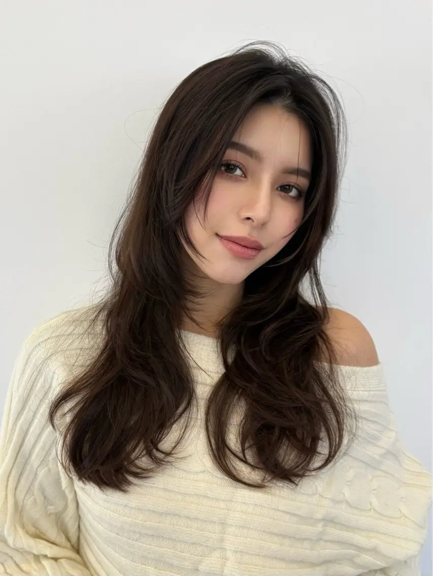 ロング カット ヘアカラー トリートメント 🫧美髪カラー🫧艶 カラー🫧北堀江坂本のヘアスタイル