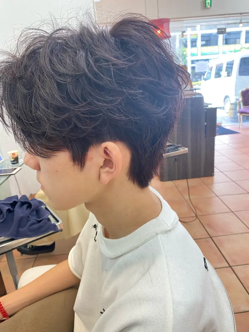 ショート ショートヘア カット パーマ カラー特化 横川　翔希のヘアスタイル
