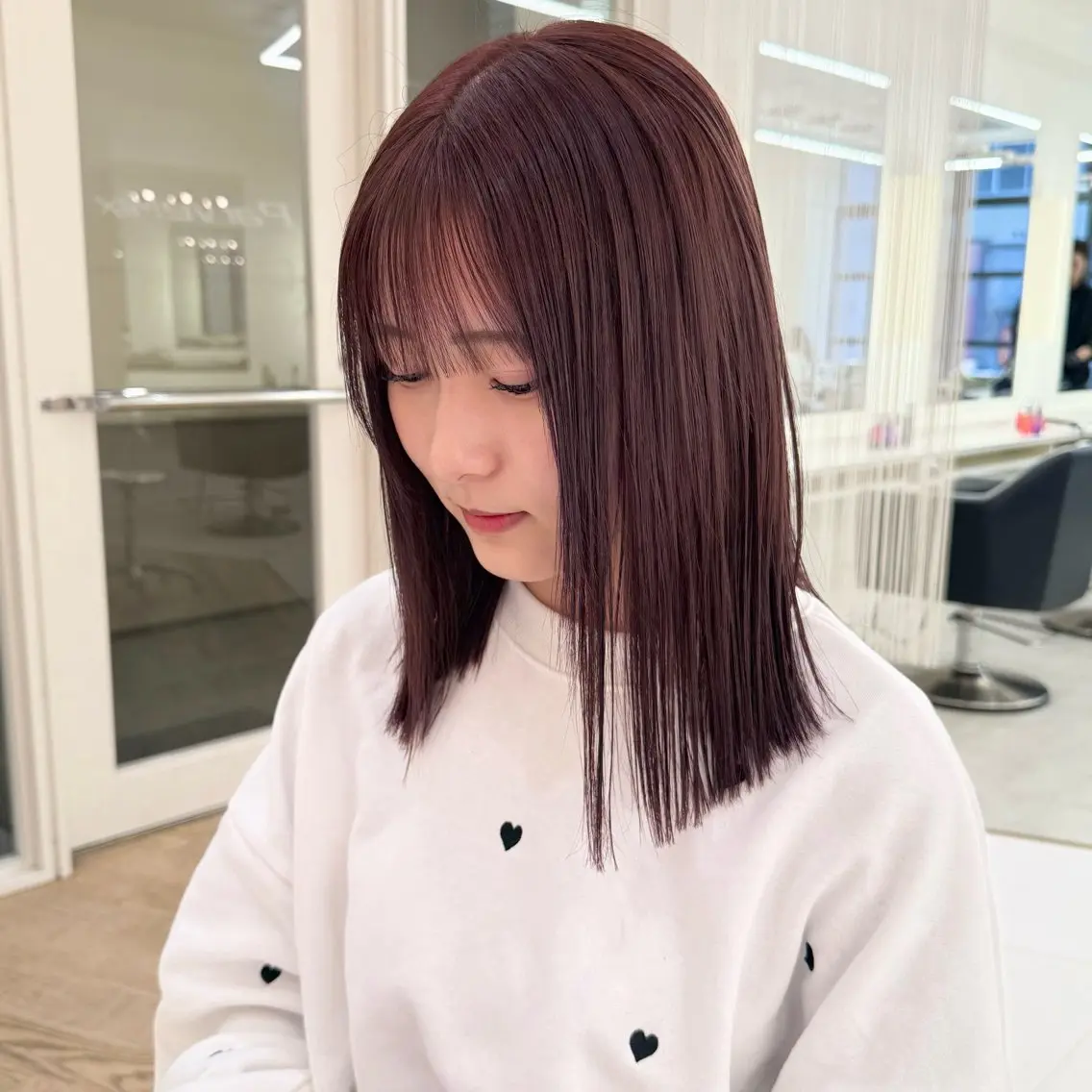 ミディアム カラー ダブルカラー ParveMix いしいまお🌼のヘアスタイル
