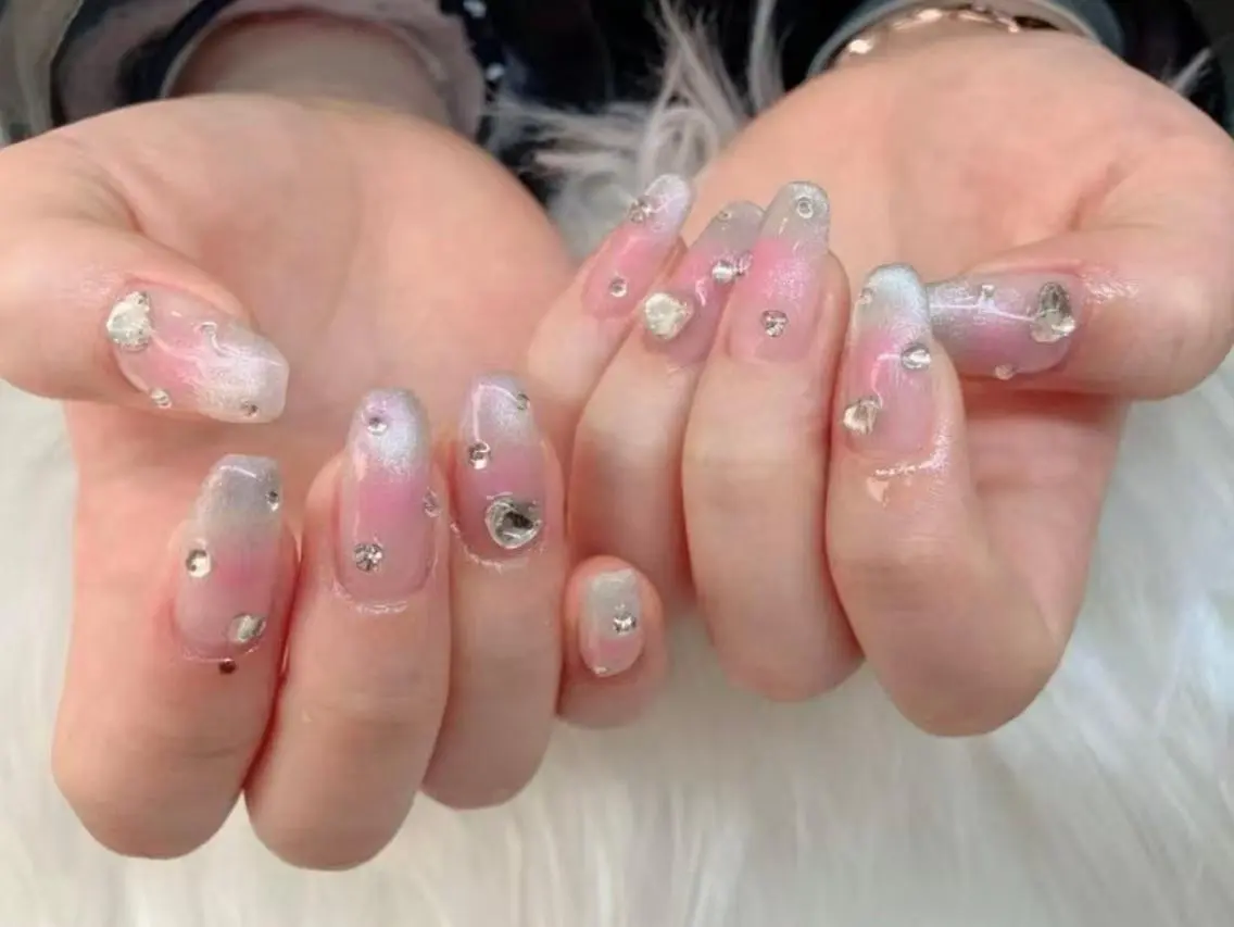 ネイル ハンドネイル ハンドケア Hana Bloom Nail💜Akiのネイルデザイン