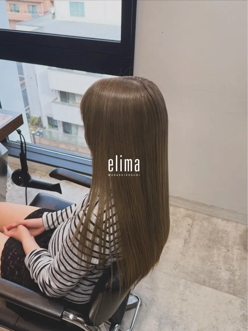ロング カラー ヘアカラー トリートメント 髙橋碧 透明感カラー / fifthパーマのヘアスタイル