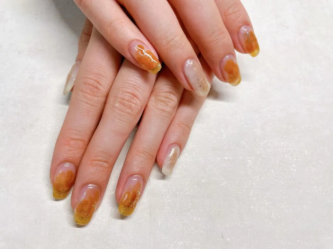 ネイル オーロラネイル フラワーネイル フットネイル フレンチネイル ジェルネイル mogunail &blowのネイルデザイン
