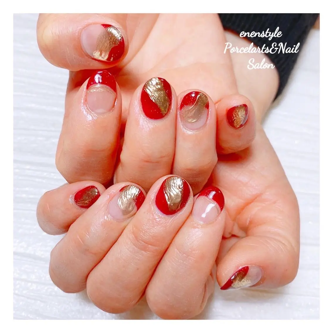 ミディアム ネイル 🐾enen style 🐾のネイルデザイン