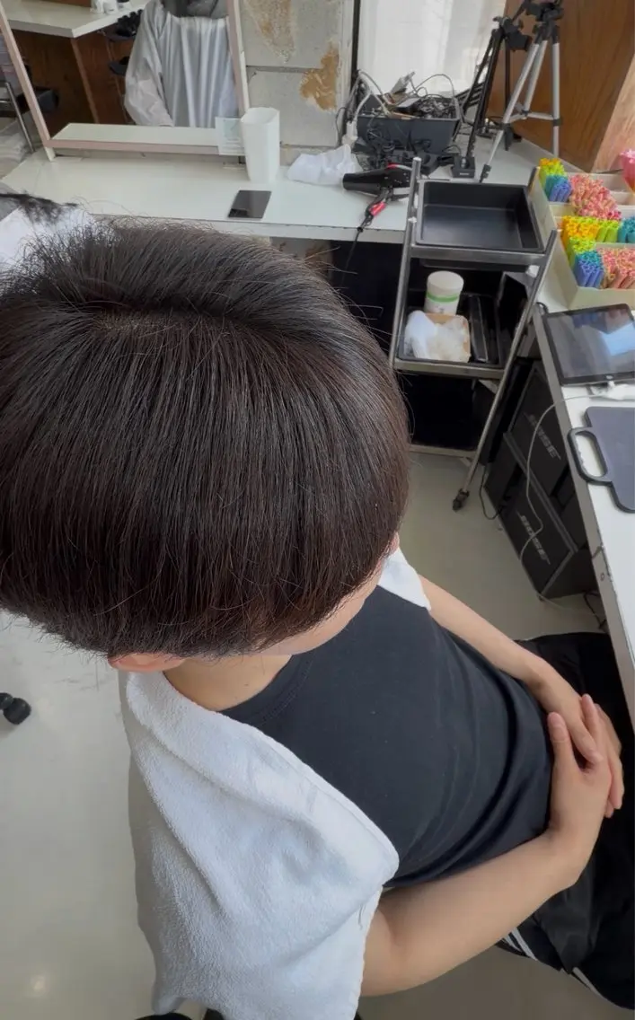 メンズ 縮毛矯正 ヘアセット 日置 蓮のヘアスタイル