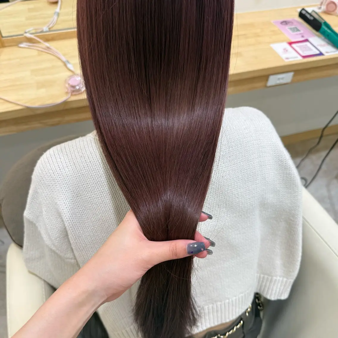 ロング カラー カット ヘアカラー トリートメント 柔らかいbeige ¦韓国¦🩰マユ🩰のヘアスタイル