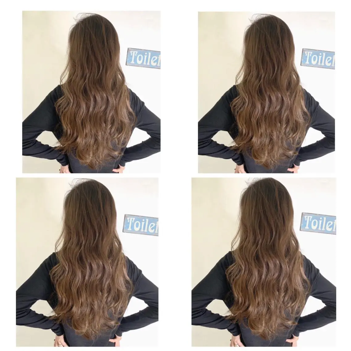 ロング カラー アッシュ バレイヤージュ ブリーチ デザインカラー グレージュ カット ヘアカラー 京都大人女性ショート 徒歩1分/秋山のヘアスタイル