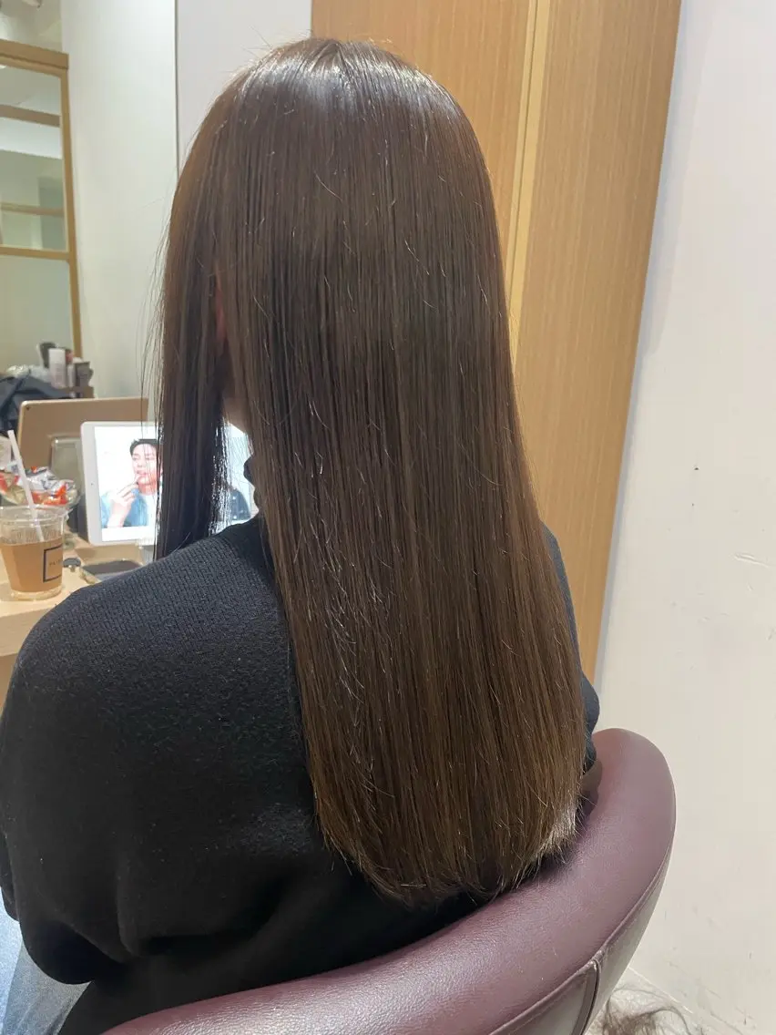 ロング ボブ ハイライト 髪質改善 レイヤーカット 縮毛矯正 🌟髪質改善 平本雄大🌟のヘアスタイル