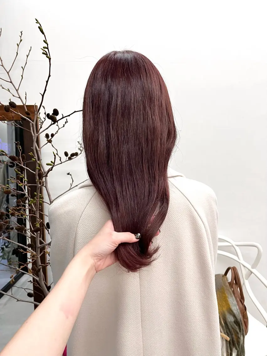 セミロング カラー ヘアアレンジ ブリーチ ダブルカラー ブリーチなしカラー ena/ブリーチなし 透明感・レイヤー🎀のヘアスタイル