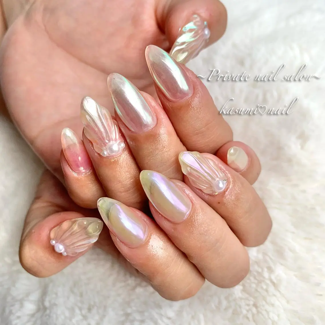 ネイル アートネイル ラメ(グリッター) マグネットネイル ミラーネイル 持ち込み KASUMI♡ Nailのネイルデザイン