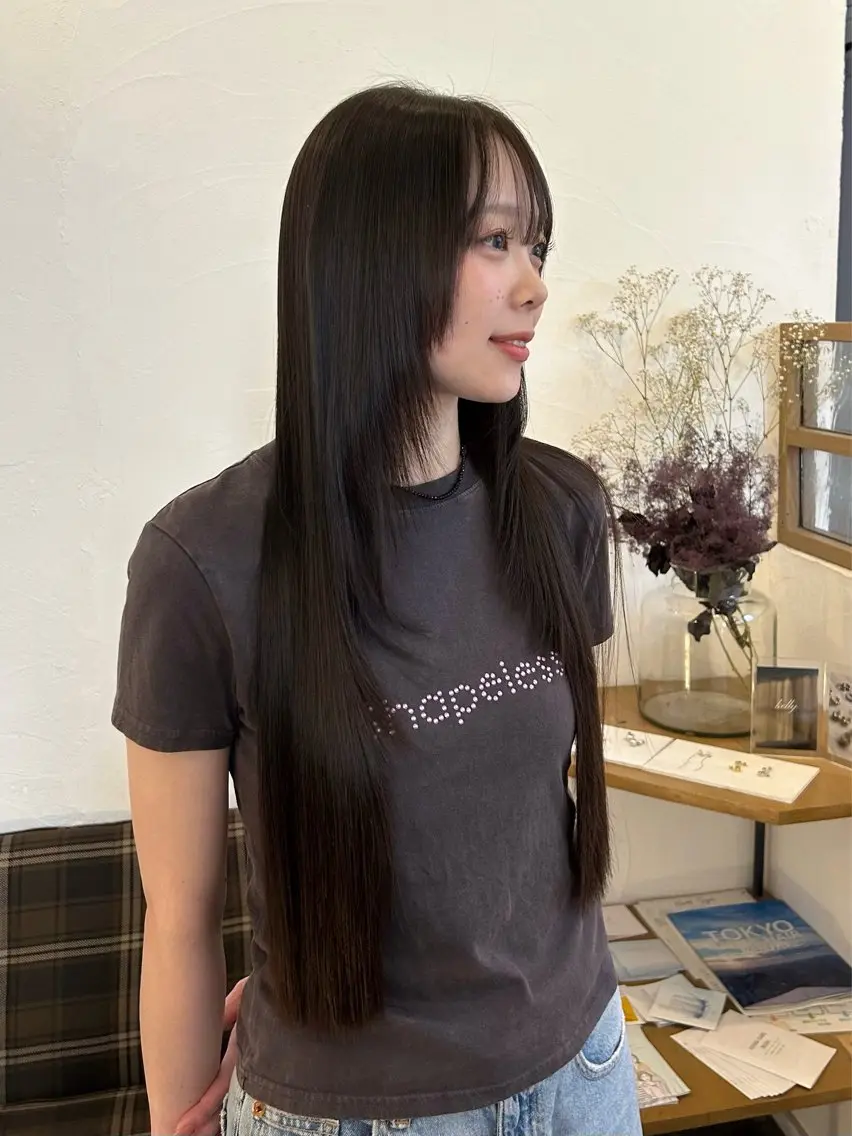 ロング カット トリートメント 水谷 優華のヘアスタイル