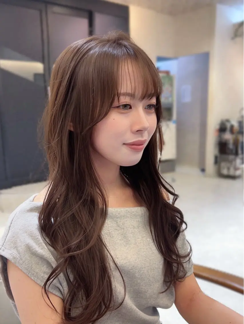 ロング カット ヘアカラー トリートメント 本店店長☆ 前原海翔のヘアスタイル