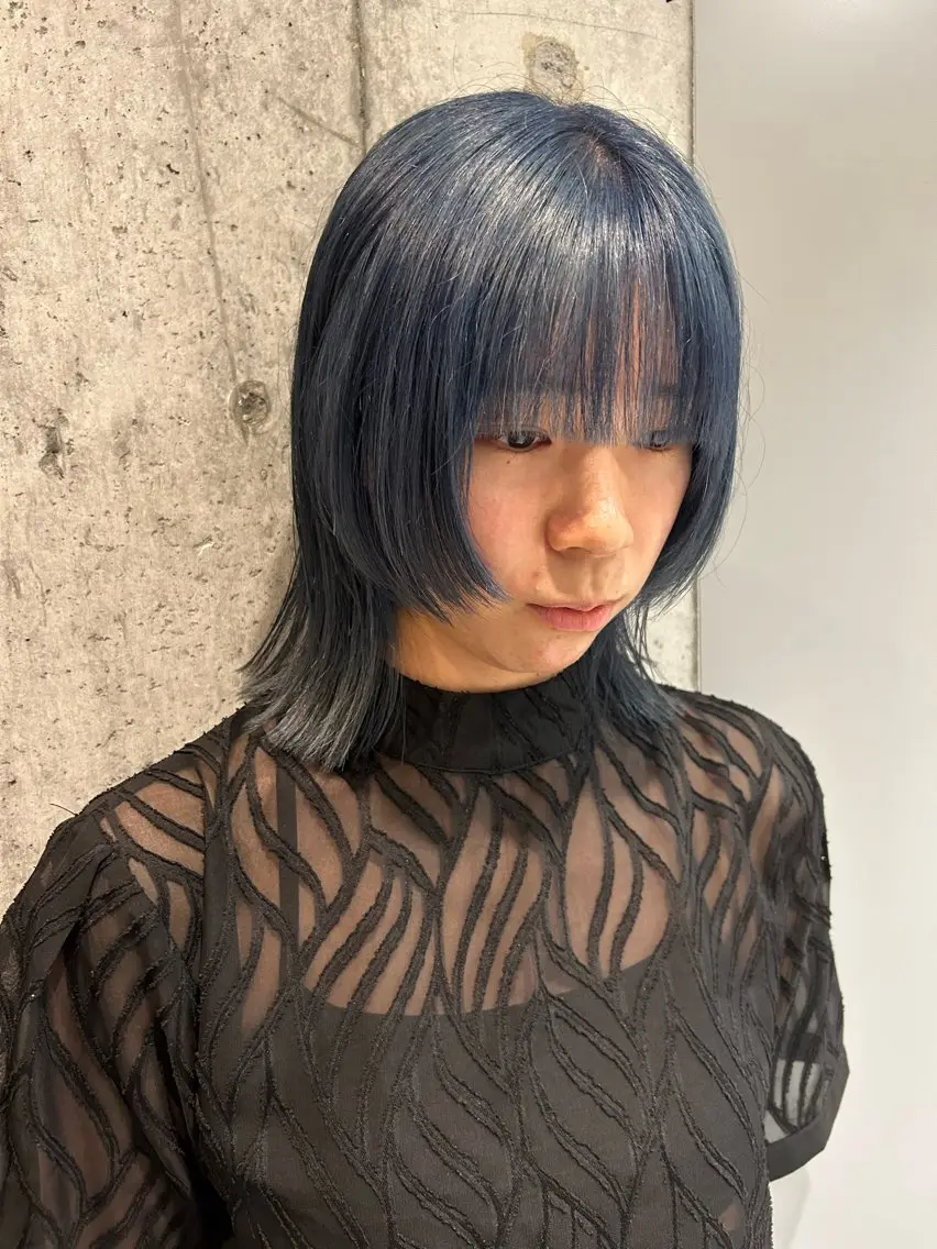 ミディアム カラー カット ヘアカラー トリートメント 🦖ミニボブ/ボブ /MOEKA🦕のヘアスタイル