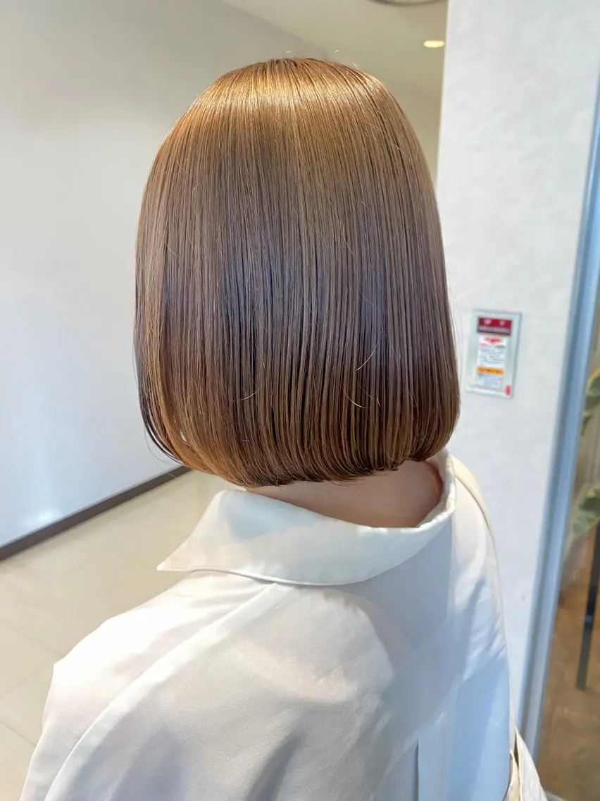 ミディアム ボブ 縮毛矯正 🕊髪質改善 ストレート🕊まいのヘアスタイル