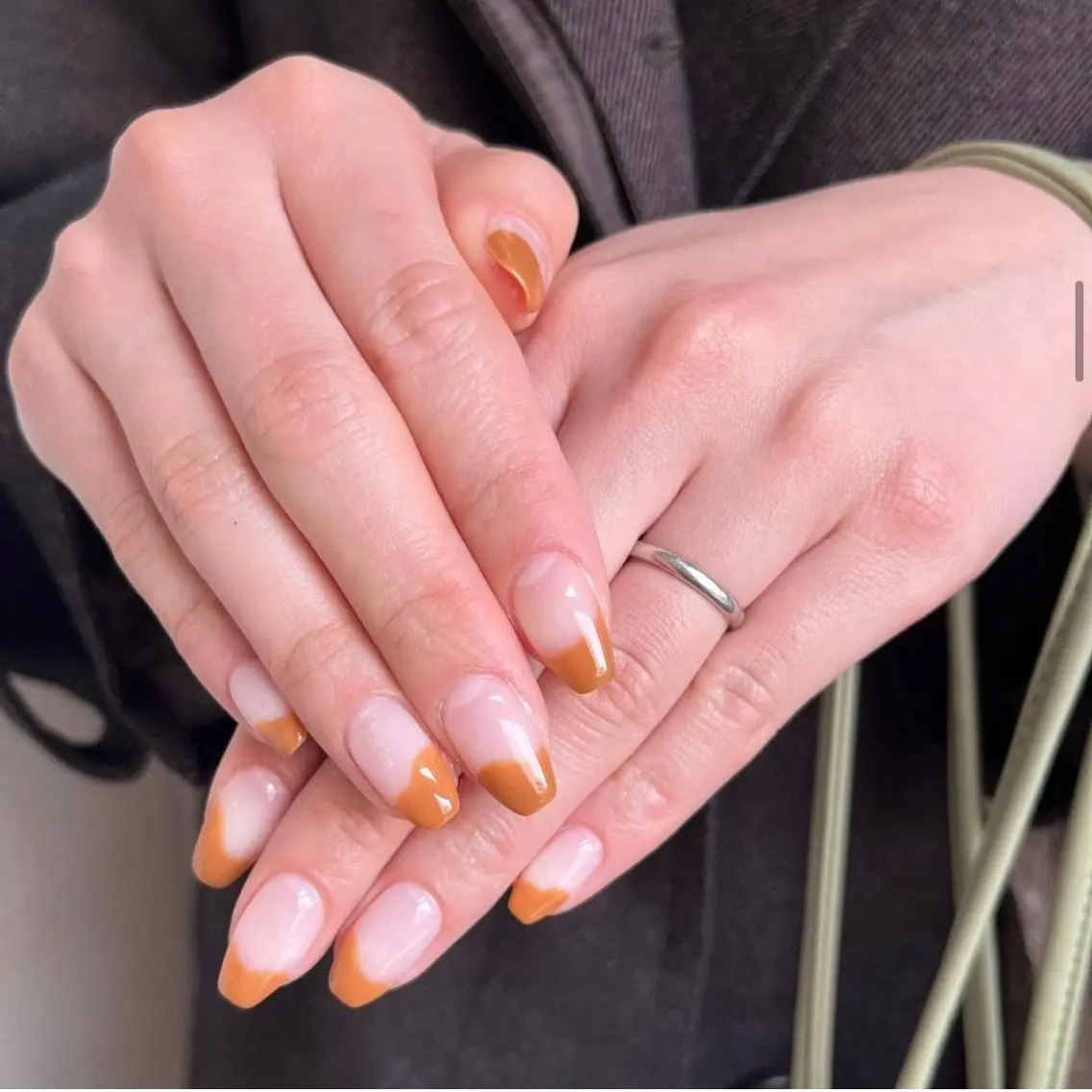 ネイル フレンチネイル ニュアンスネイル namm.🍒✨ Fuka🧡のネイルデザイン