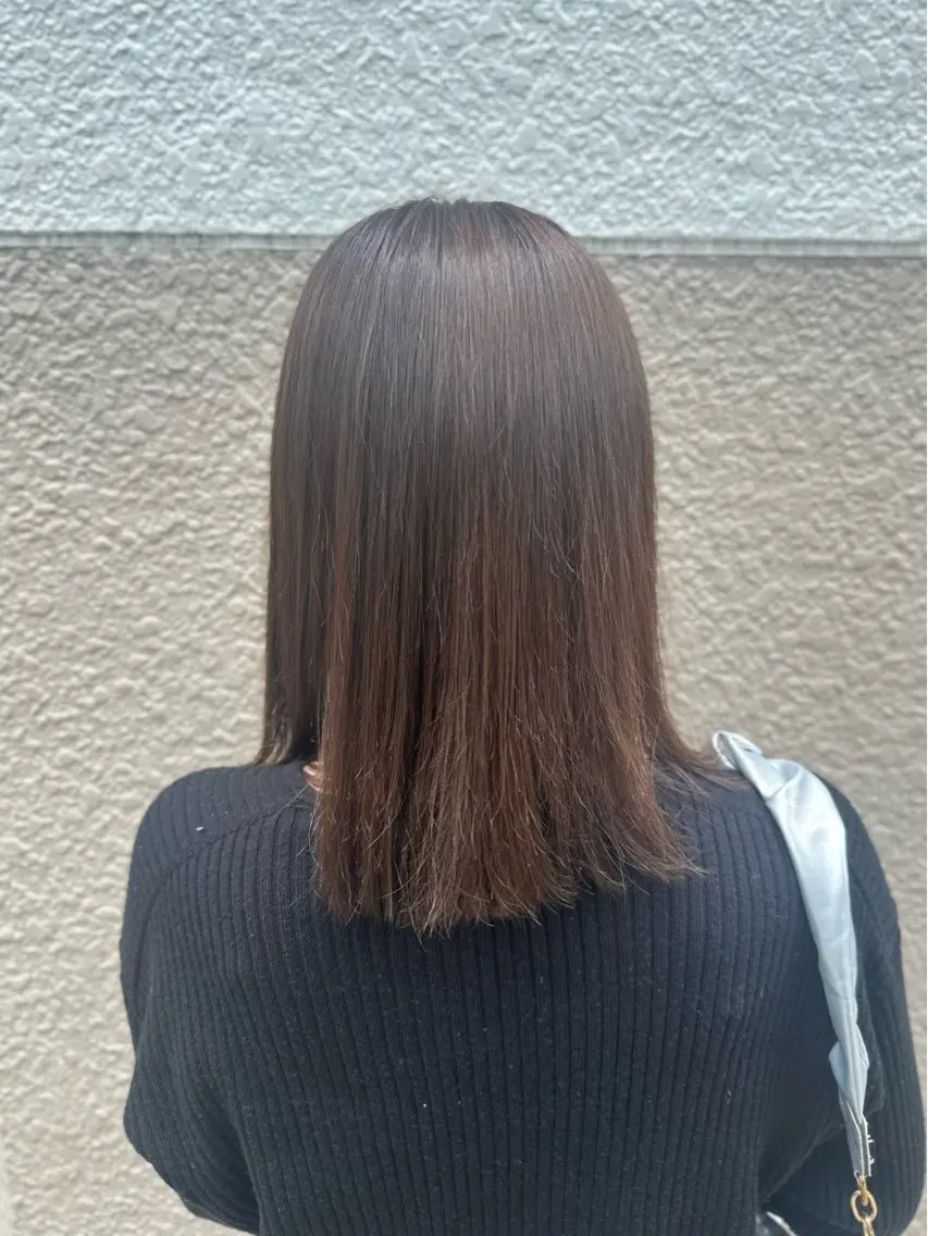 ミディアム カラー ブラウンカラー ショコラブラウン 透明感カラー 田中 汰知のヘアスタイル
