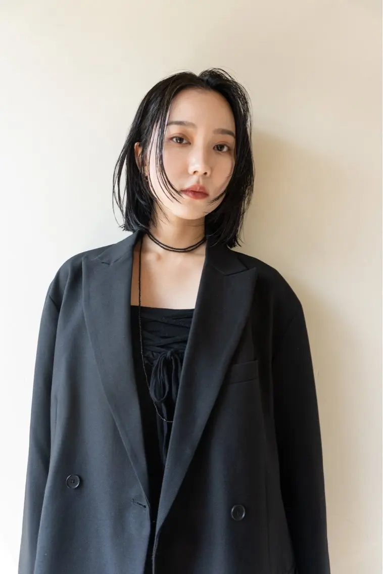 ミディアム カラー ボブ レイヤー/似合わせ TAKUYAのヘアスタイル