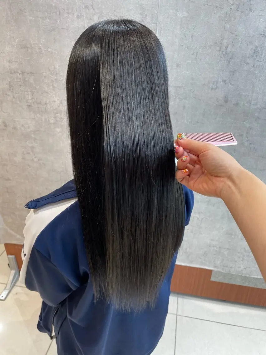 美髪縮毛矯正+カット+髪質改善TR💎の写真