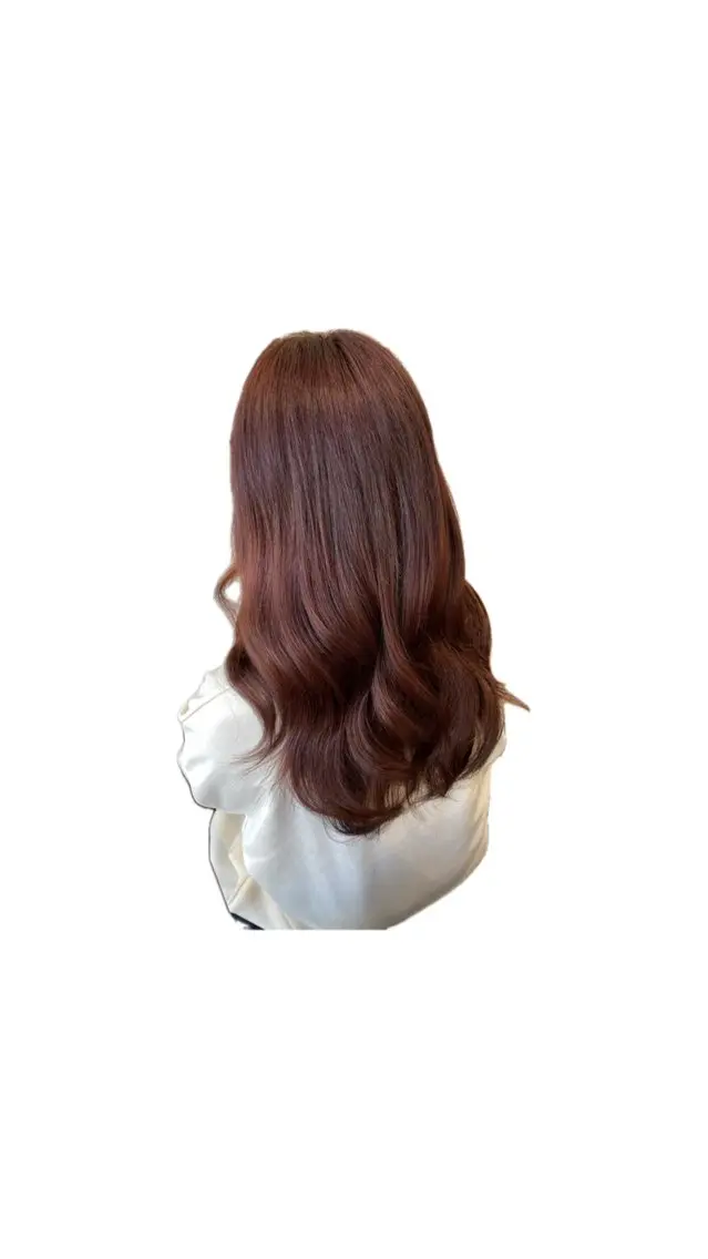 セミロング レッドブラウン ヘアカラー nana /ベージュ / 透明感カラーのヘアスタイル