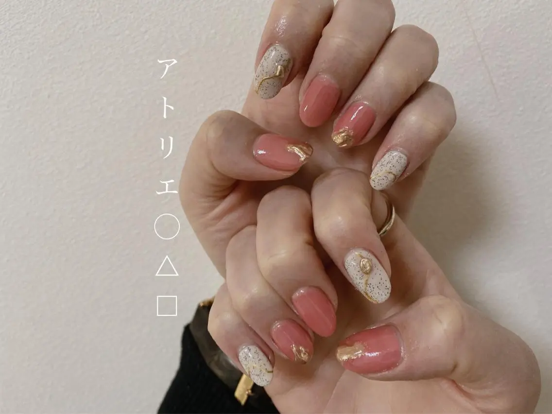 ネイル ニュアンスネイル ハンドネイル アトリエ ○△□のネイルデザイン