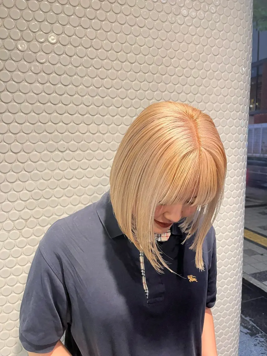 ショート ヘアカラー トリートメント ダブルカラー/透明感 💈JUNYA💈のヘアスタイル