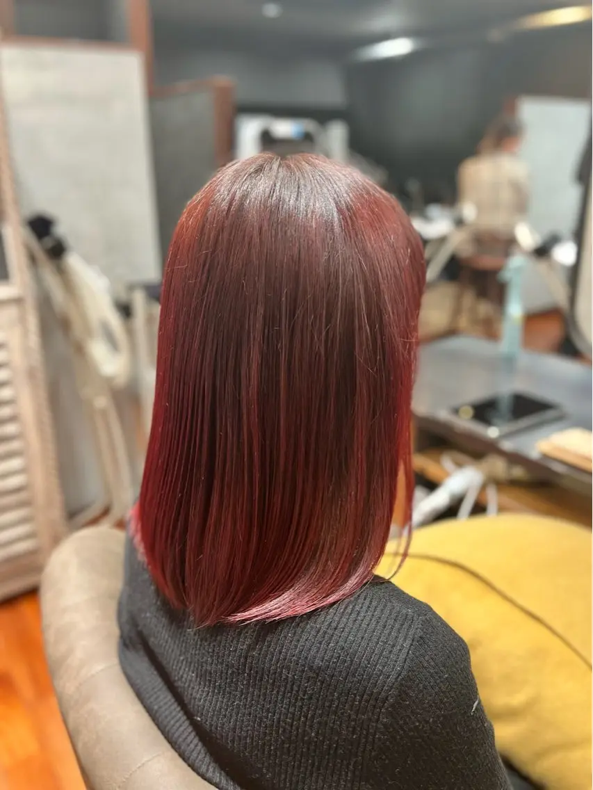 セミロング カット ヘアカラー トリートメント 木村 ときわのヘアスタイル