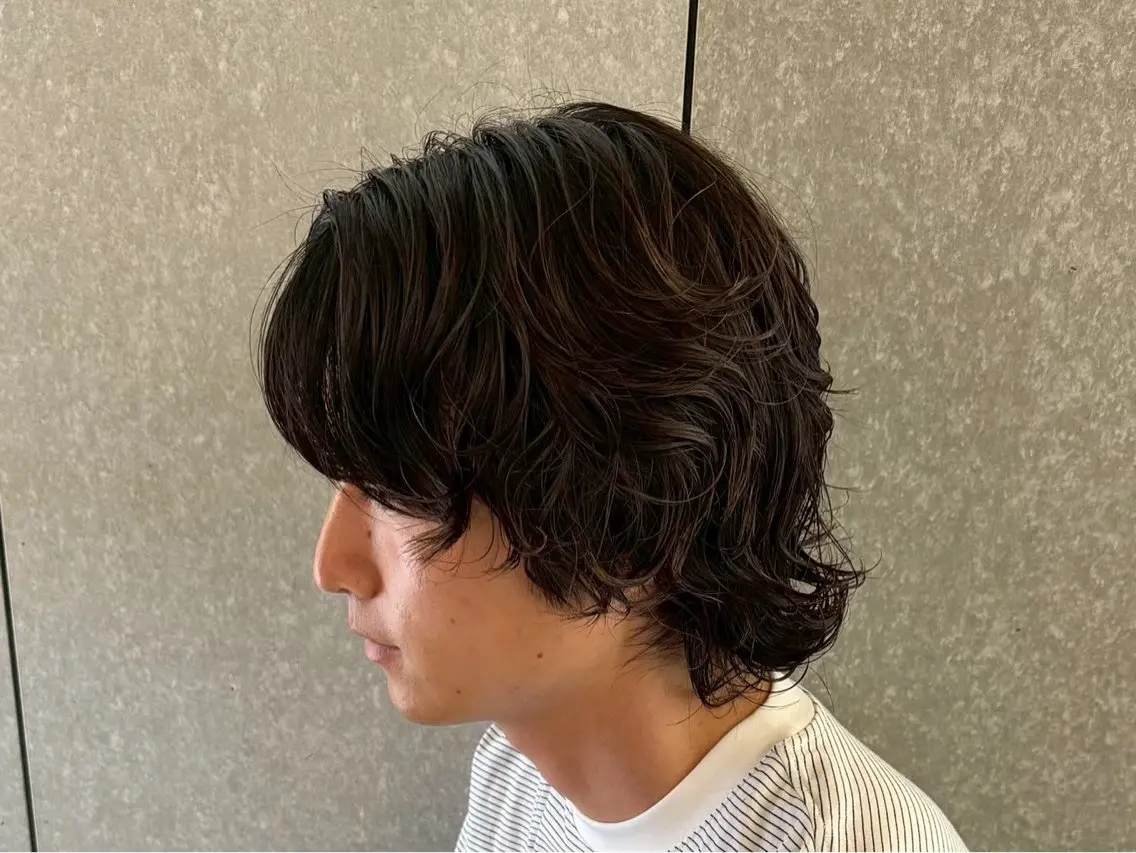 ミディアム パーマ メンズ 朝ラクパーマ 【SENA】のヘアスタイル