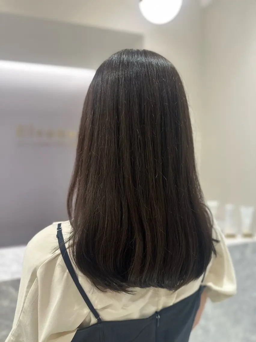 セミロング カラー カット ヘアカラー トリートメント 韓国レイヤー✨ yasuko銀座のヘアスタイル