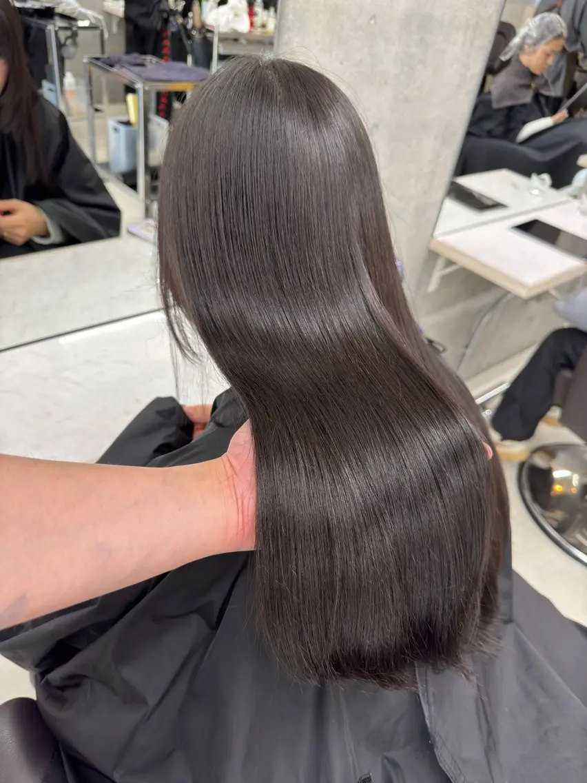 セミロング うる艶ヘア♡韓国好き 透明感　shotaのヘアスタイル
