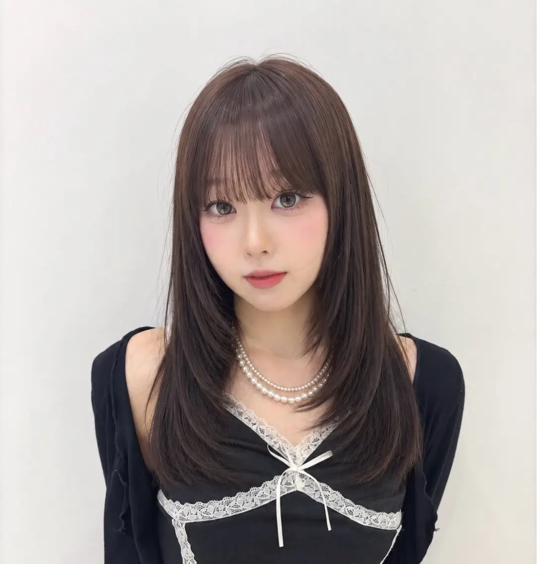 ロング カット ヘアカラー 🩵yuki/レイヤ ー/ベージュカラーのヘアスタイル