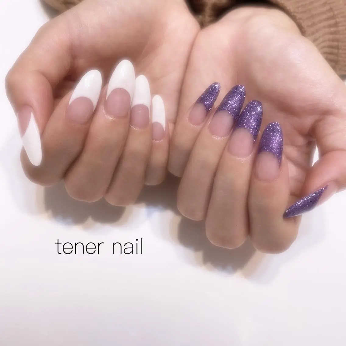 ネイル フレンチネイル 逆フレンチ テネルネイル tener nailのネイルデザイン