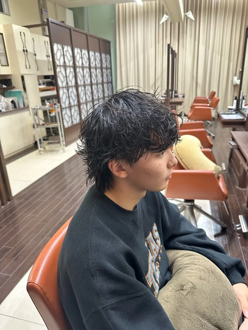 ショート カラー パーマ メンズ メンズパーマ カット パーマ ヘアセット 成田No.1 メンズヘア/清和武虎のヘアスタイル