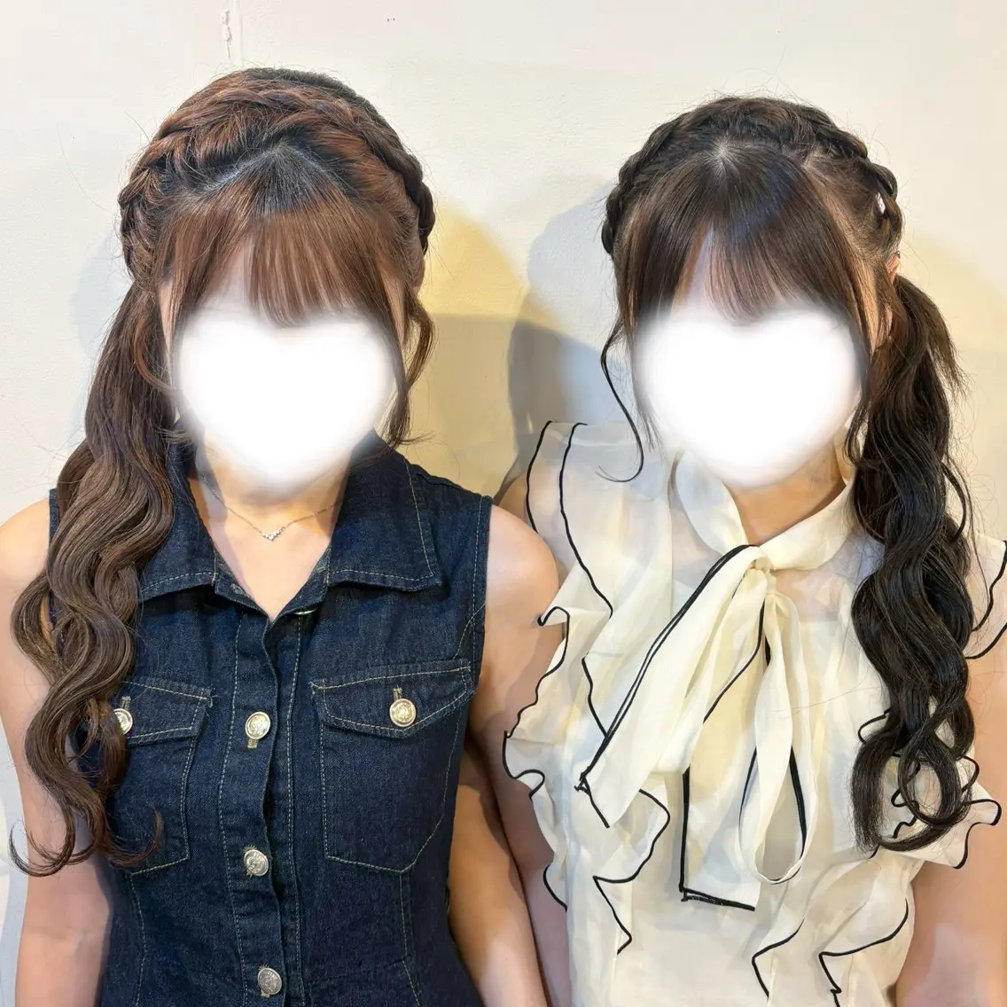 ♡双子参戦♡ペアヘアセット🩷の写真