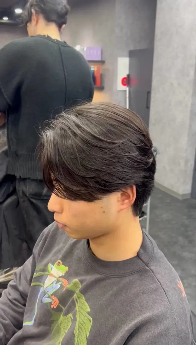 パーマ メンズ カット パーマ 深野 ちさとのヘアスタイル