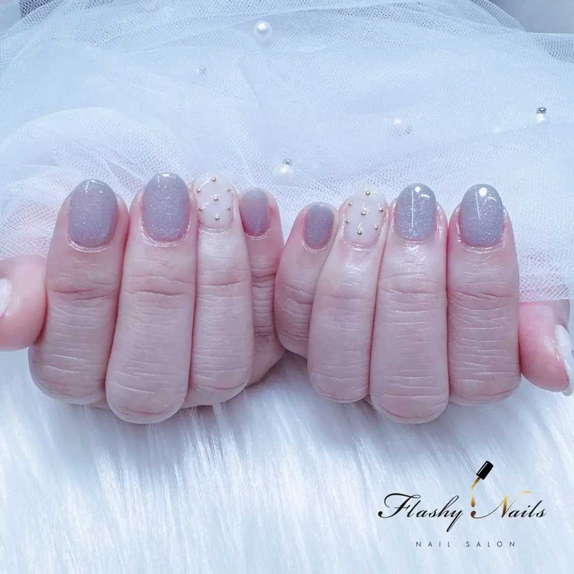 ネイル シンプルネイル Flashy Nailsのマツエク・マツパデザイン