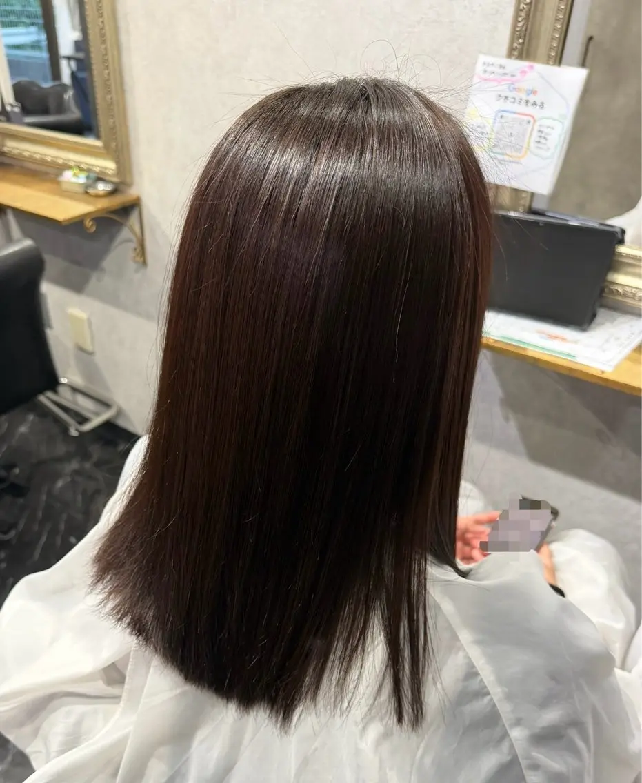 ミディアム カラー ヘアカラー トリートメント ふゆみ *⑅♥のヘアスタイル