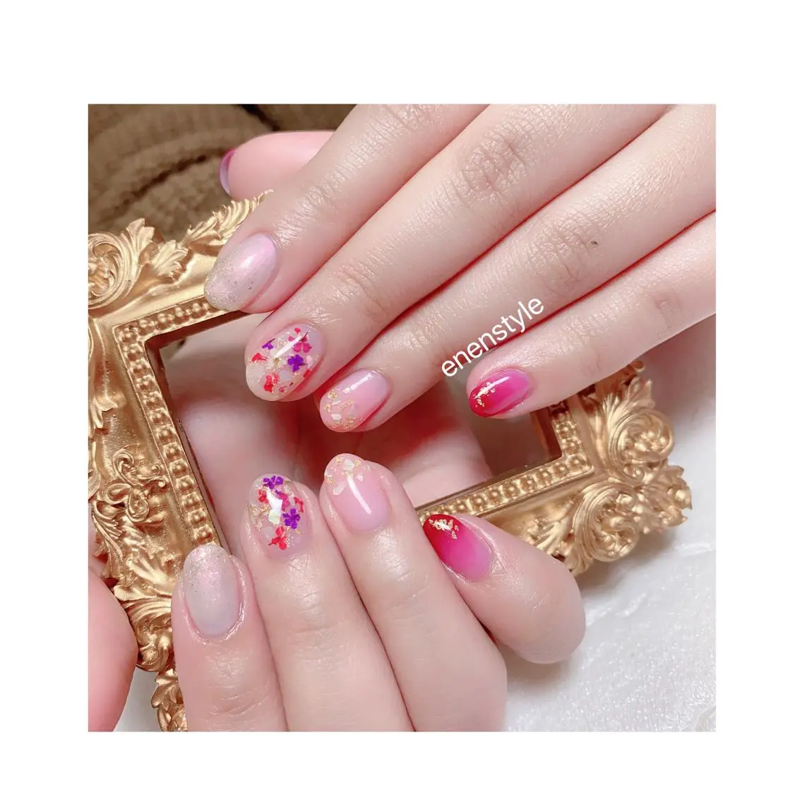 ショート ネイル ジェルネイル ニュアンスネイル オフィスネイル ワンカラーネイル パラジェル 🐾enen style 🐾のネイルデザイン
