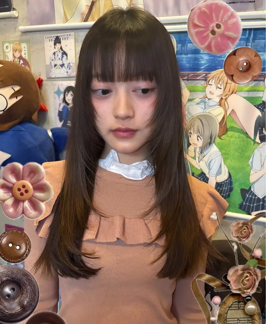 ロング ガーリーヘア／ レイヤー／侑茉のヘアスタイル