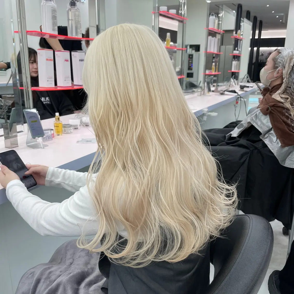 ロング ケアカラー ボブ ハイライト 髪質改善 レイヤーカット ヘアカラー トリートメント 🤍札幌ハイトーン 🤍シンゴのヘアスタイル