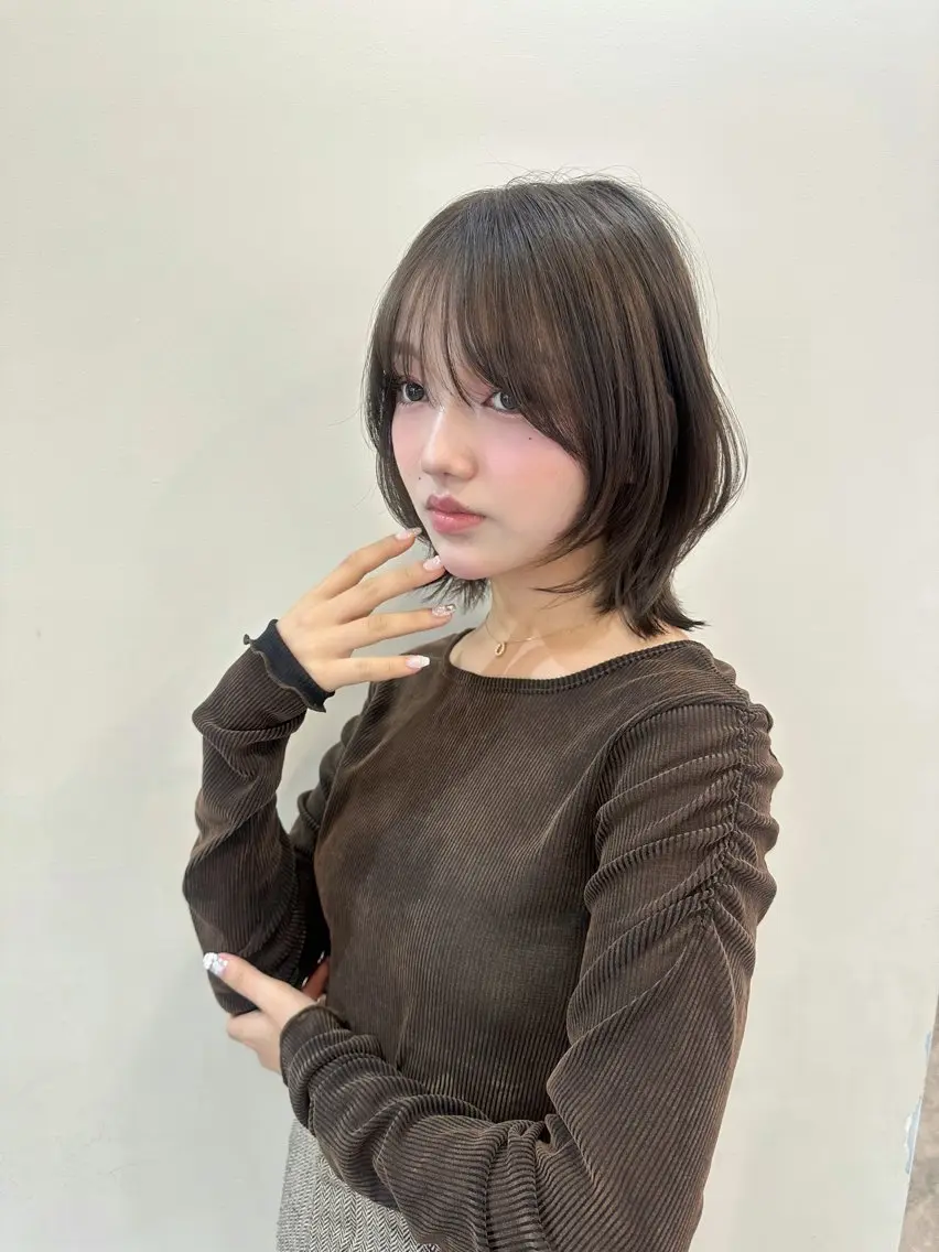 ミディアム ボブ くびれヘア 鎌倉 彩のヘアスタイル