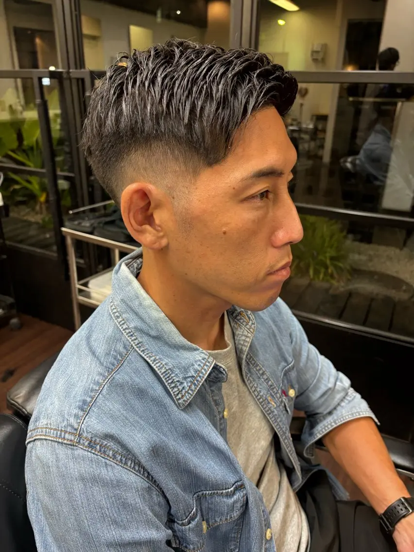 ショート メンズ フェードカット 則光 諒一のヘアスタイル
