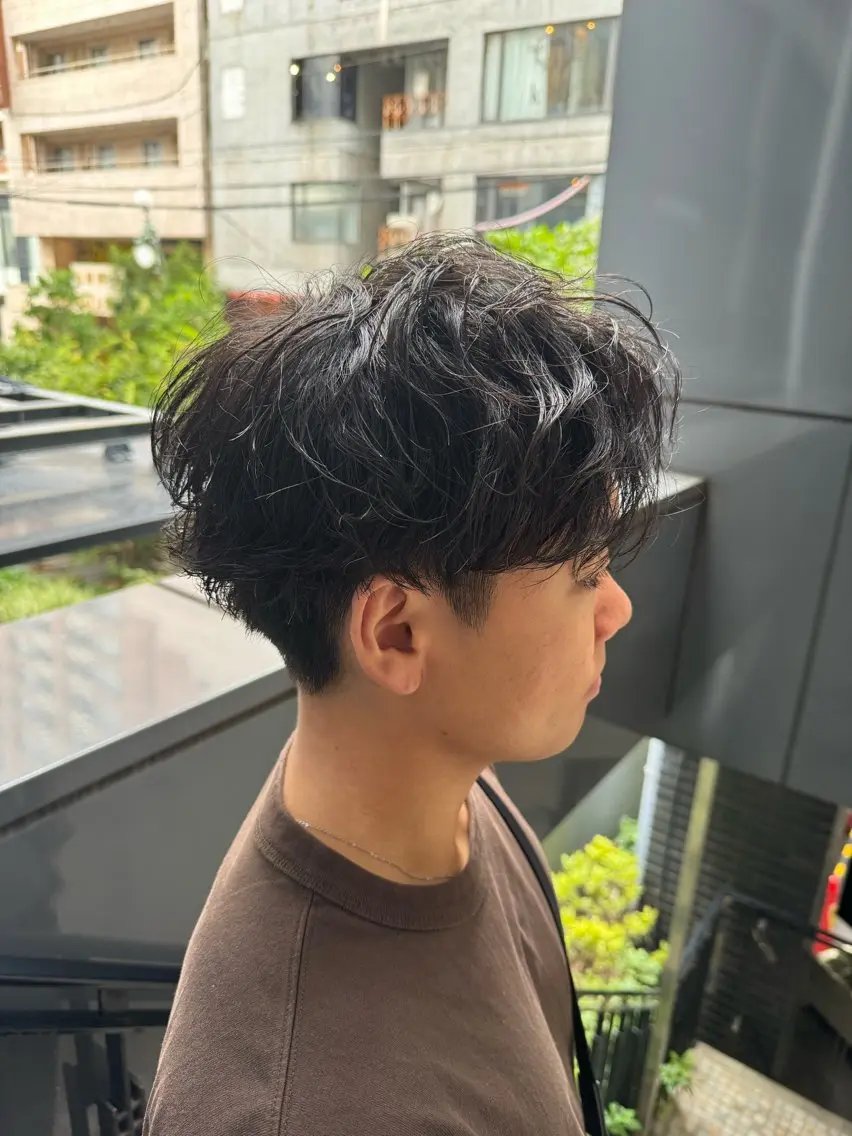 メンズ カット パーマ 河野 悠のヘアスタイル
