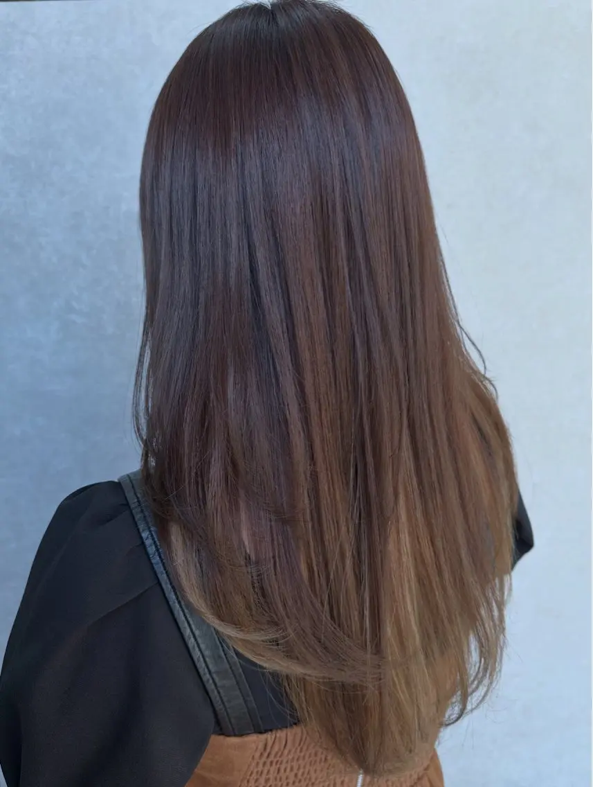 ロング レイヤーカット ヘアカラー Natsuki OZ安積店のヘアスタイル