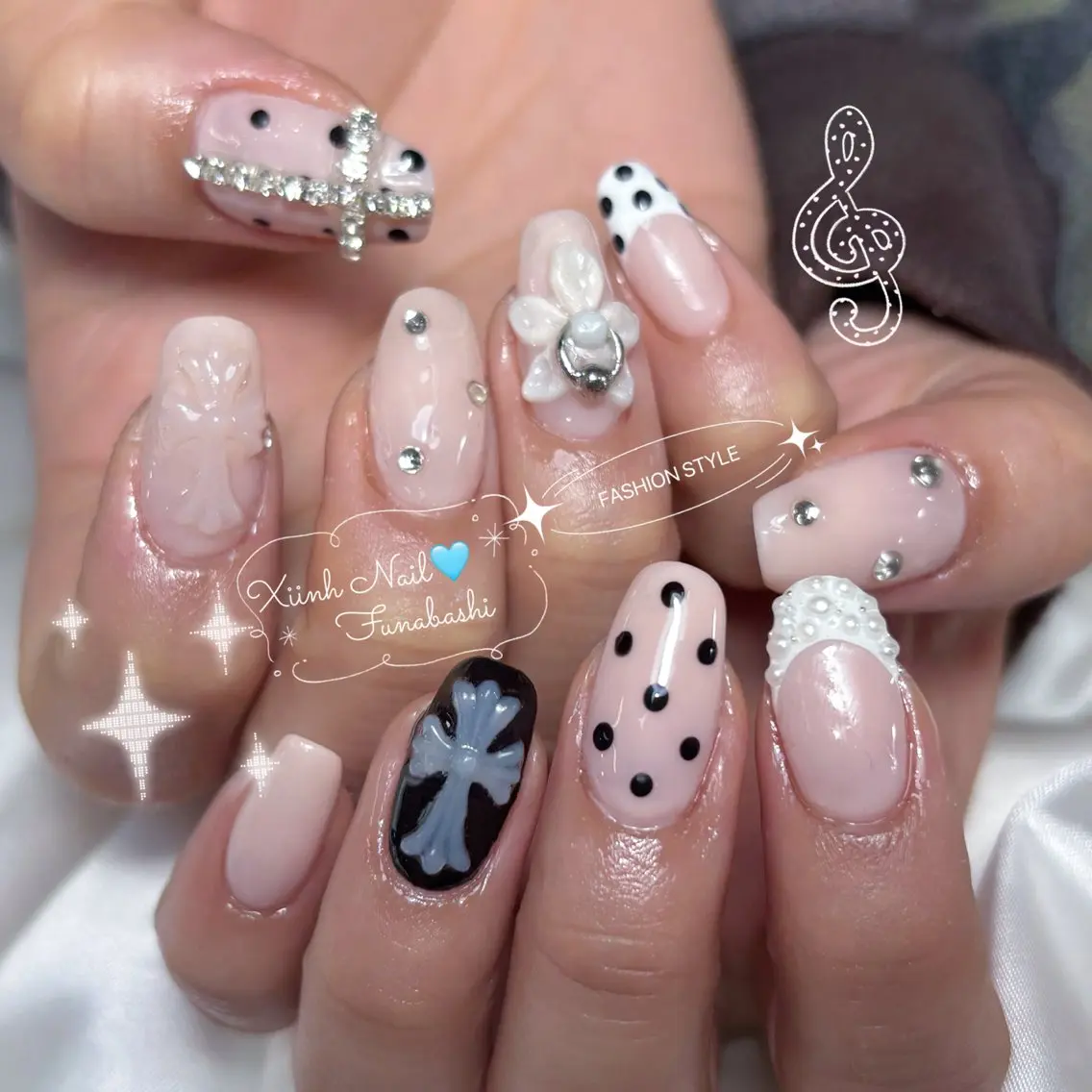 ネイル チークネイル 桜ネイル 長さ出し フットネイル ジェルネイル ハンドネイル XIINH NAIL SALONのネイルデザイン