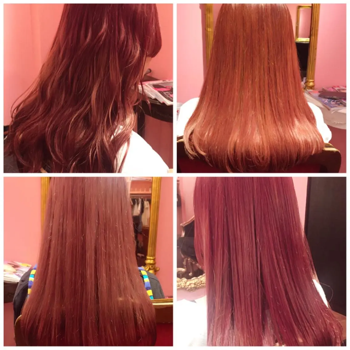 ミディアム カラー ピンクカラー 櫻井 愛弓のヘアスタイル