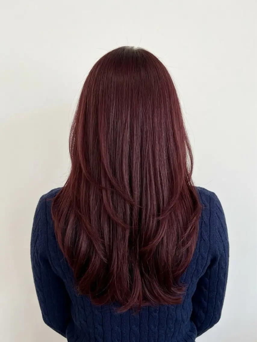 ロング 伸ばしかけ 髪質改善 縮毛矯正 トリートメント カット ヘアカラー トリートメント 🩶透明感｜レイヤー ｜Honoka🩶のヘアスタイル