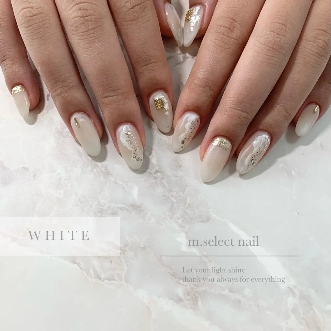 ネイル アートネイル 長さ出し m.select nailのネイルデザイン