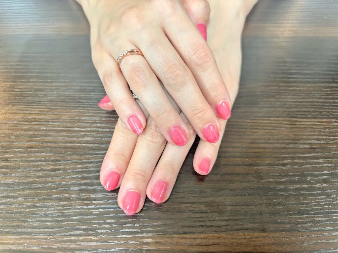 ネイル クリアネイル ワンカラーネイル シンプルネイル ハンドネイル Sakura Hのネイルデザイン